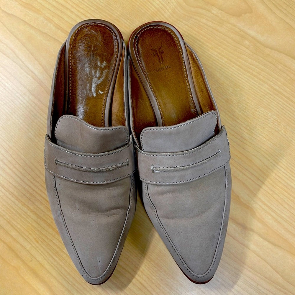 Frye Mule worn.